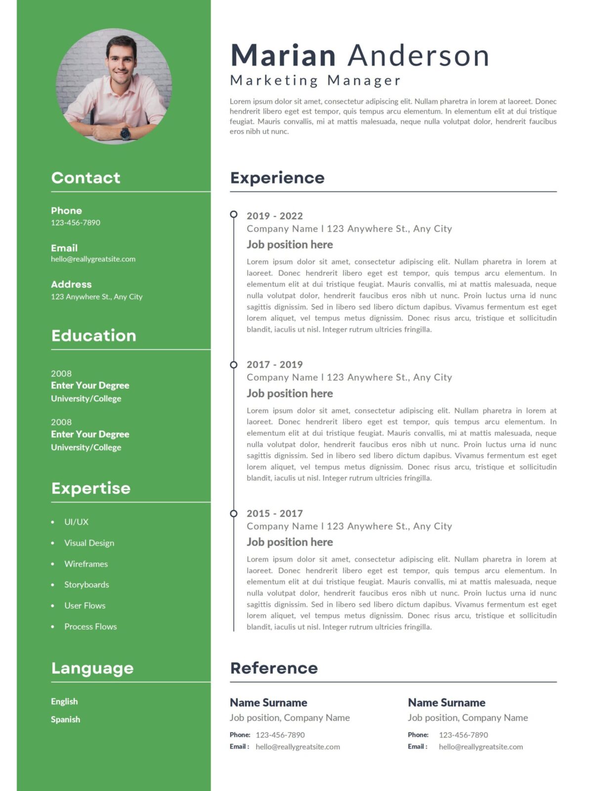 Minimalist CV Resume Template