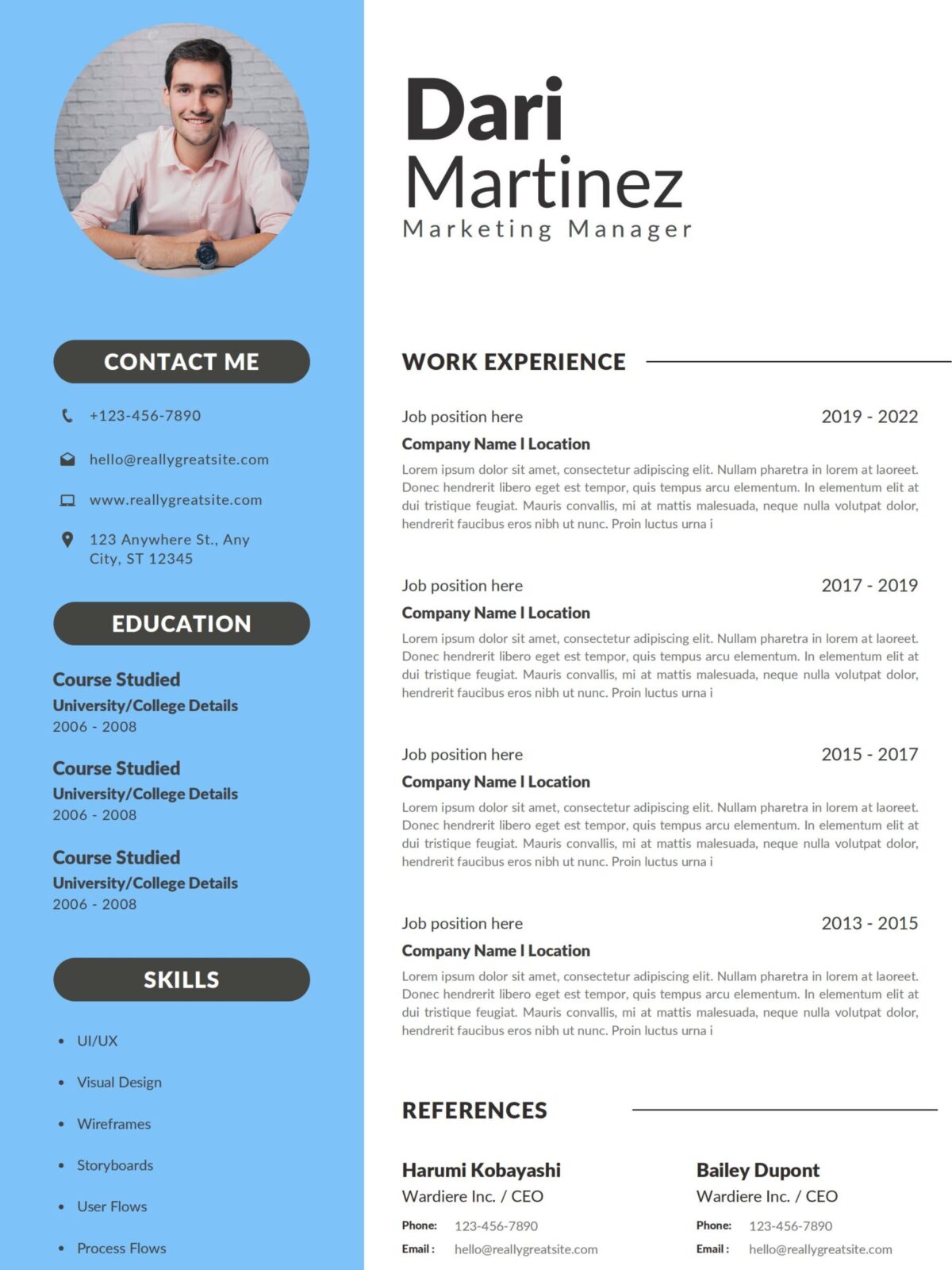 Blue CV-Resume