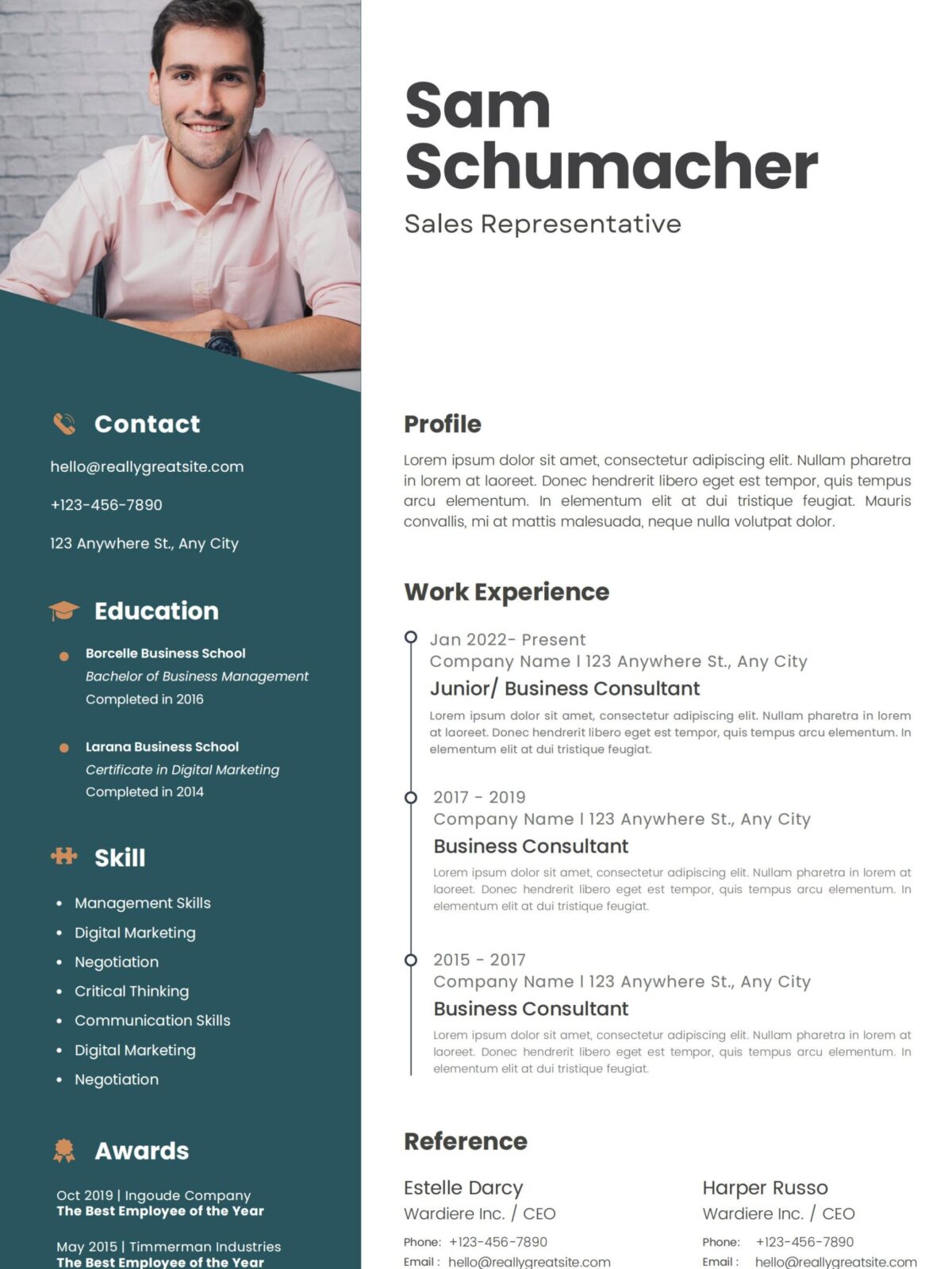 Green CV Resume Template