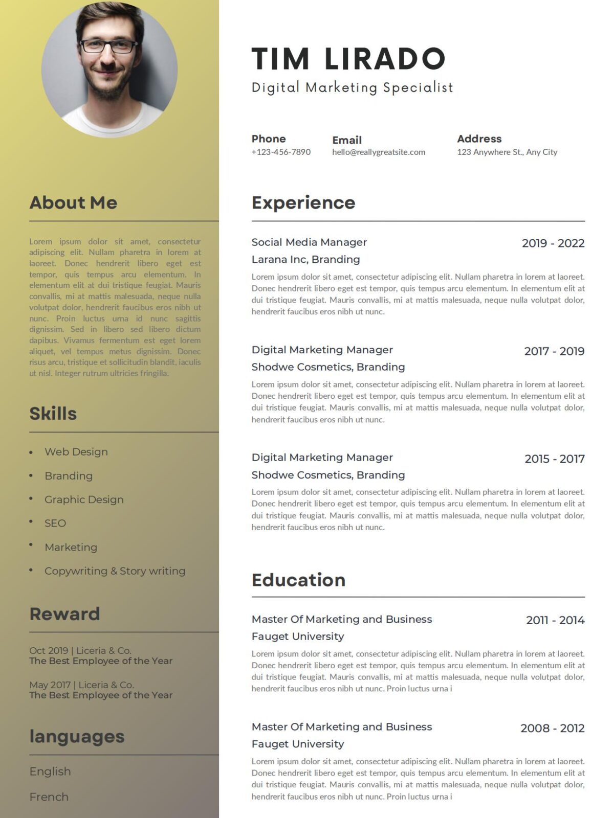 Morden CV Resume Template