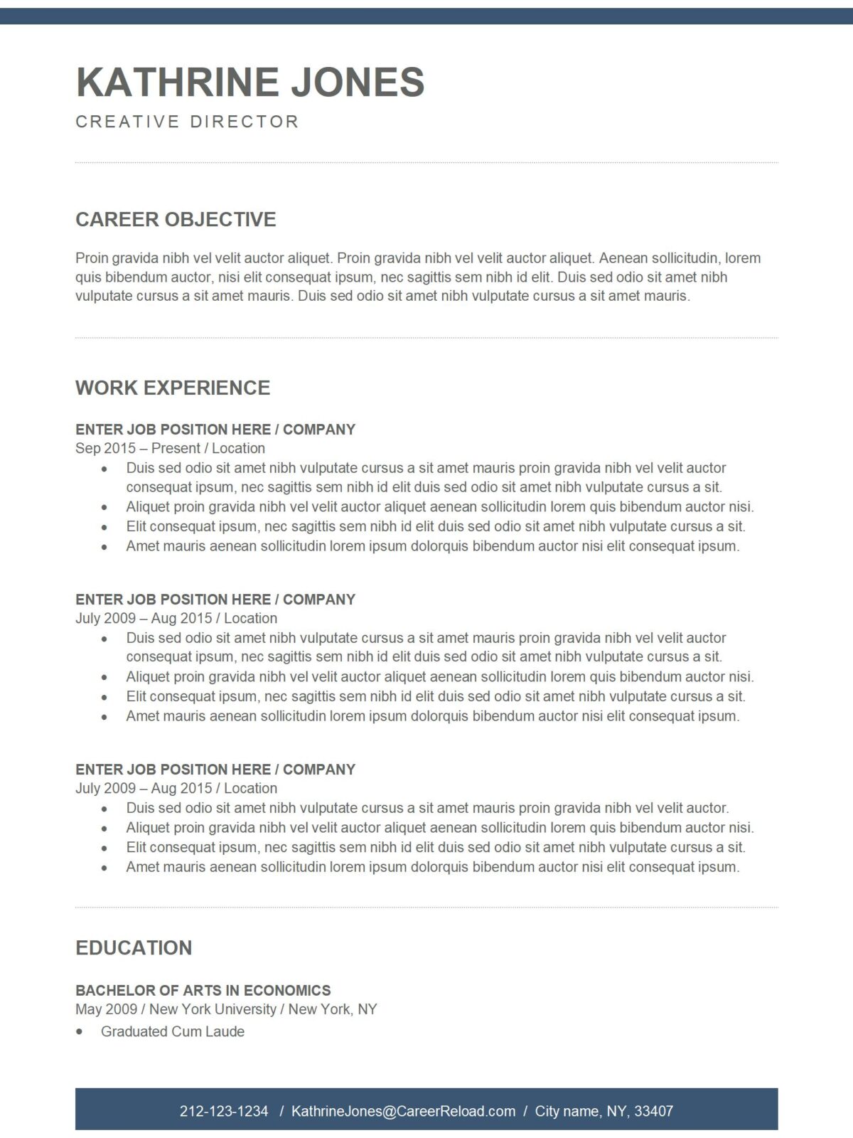 TEACHER resume template