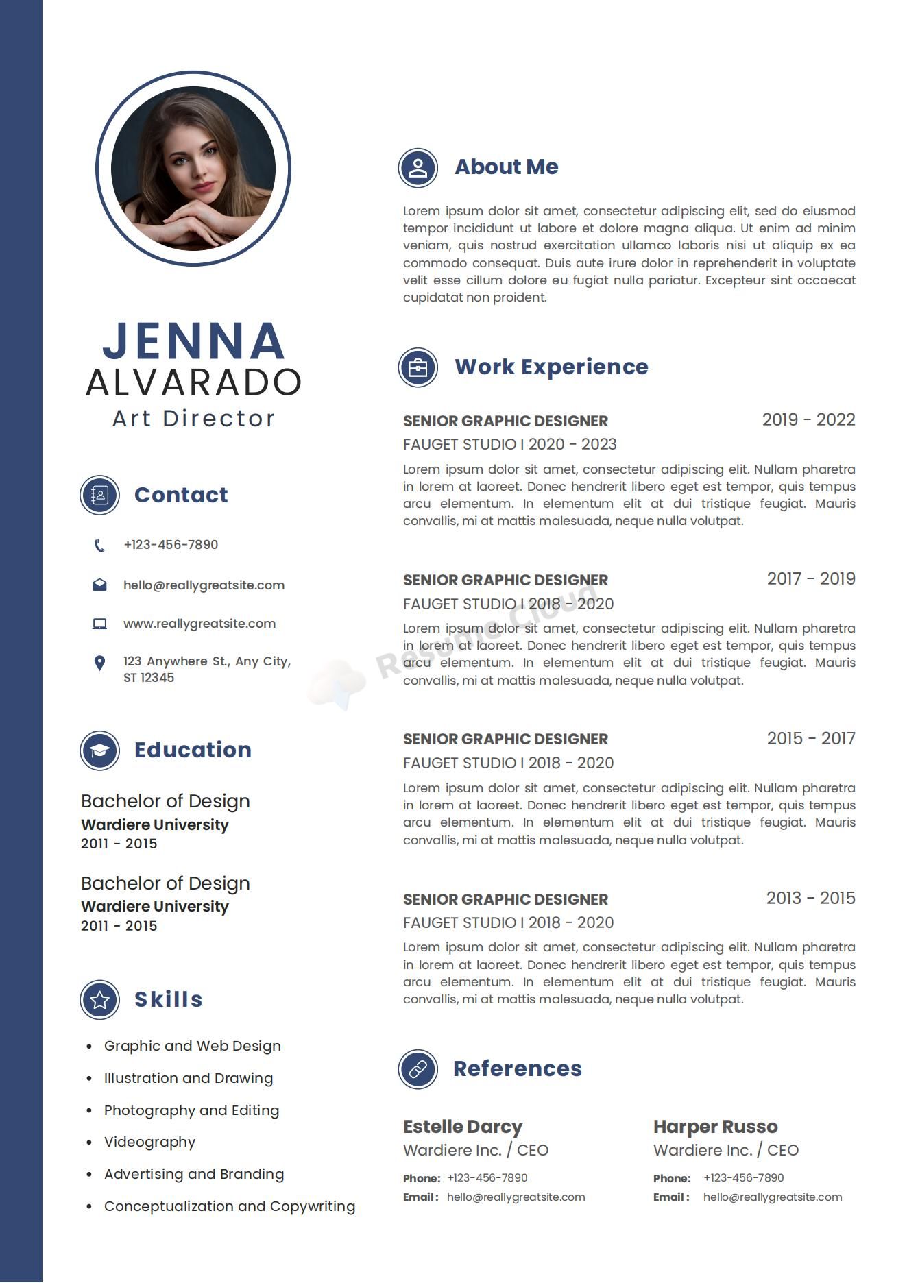 Minimalist White Professional CV Resume Template