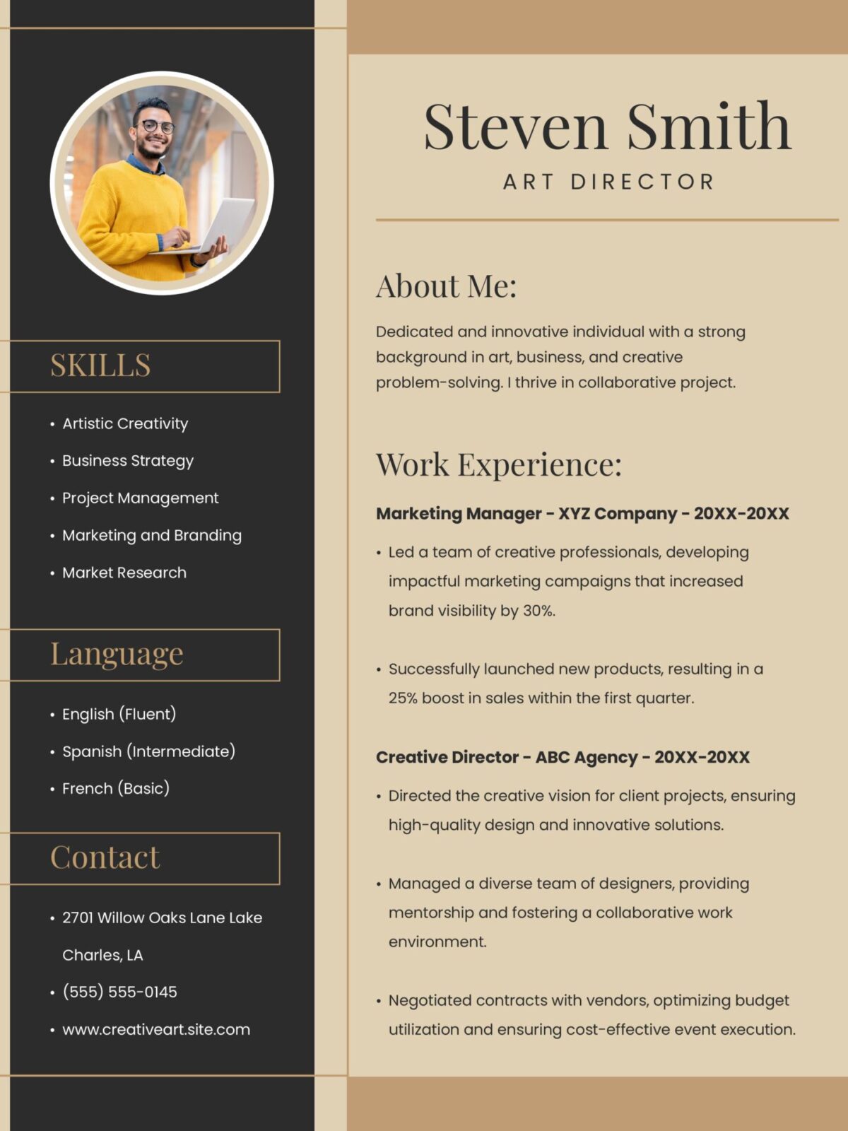 Art Director Resume Example